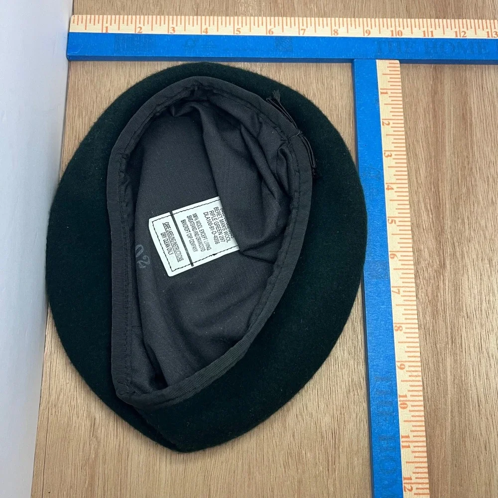 Bancroft Beret Mens 7 Green Army US Military Wool Ranger DLA100-91-D-4056 Uni